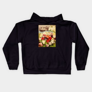 Sweet Peas Vintage Poster Kids Hoodie